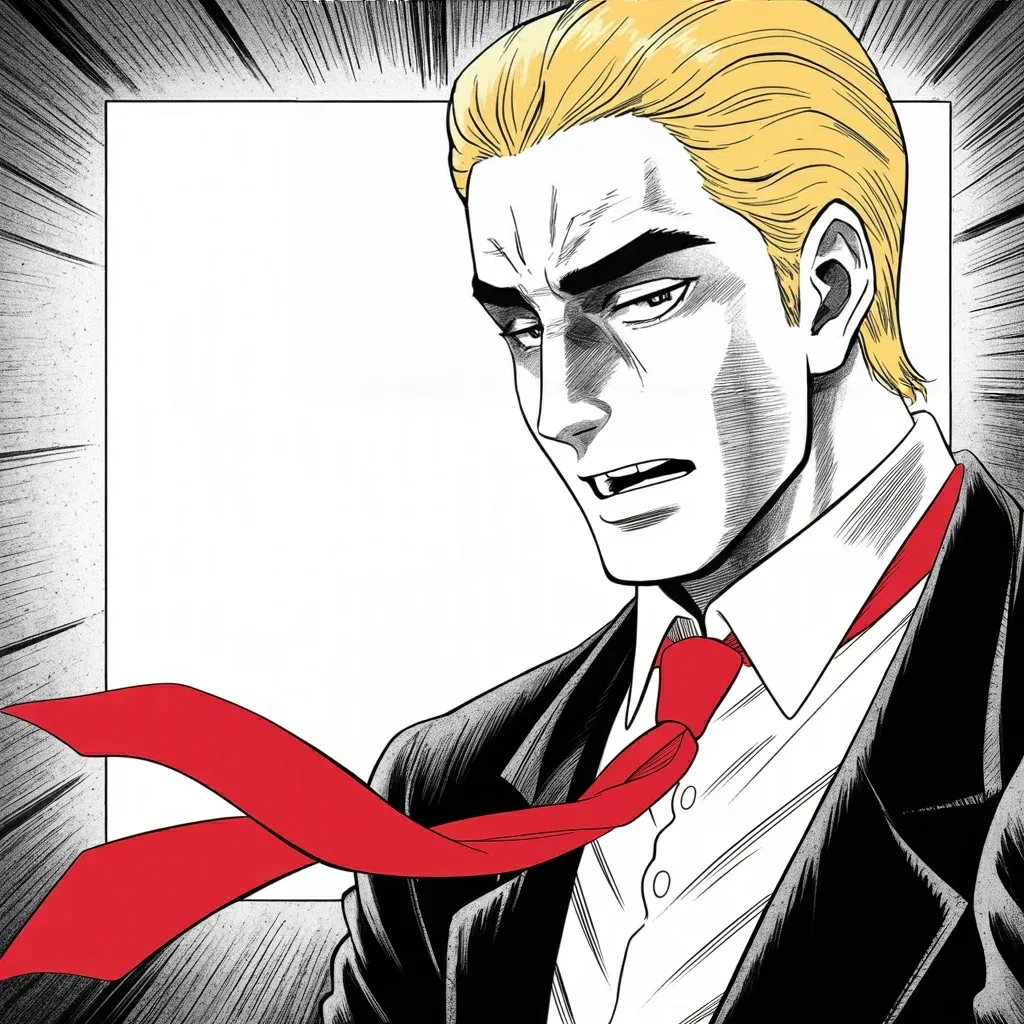 Manga panel 3 of 5, Week 541 “The Fraudulent Advertisement”: Nine minutes later the tariffs are the whole country's wealth and security, and the most important case ever is before the court.