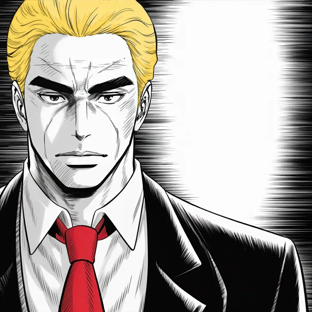 Manga panel 2 of 5, Week 542 “The G2”: Four minutes later, six words announcing a meeting between two countries as though it were a weather front.