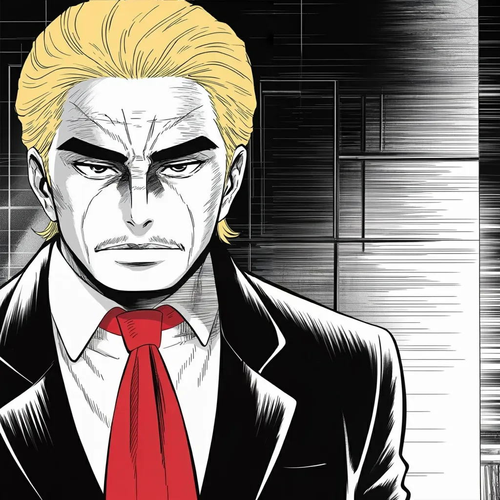 Manga panel 4 of 6, Week 545 “Seditious Behavior”: Saturday near midnight: they should be in jail right now, not explaining themselves on television.