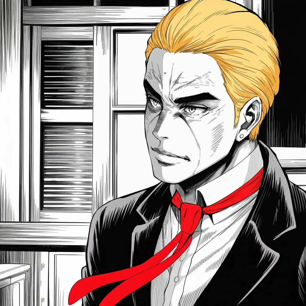 Manga panel 3 of 6, Week 550 “Christmas Night”: That evening the greeting is extended to everyone, including the people he says are trying to destroy the country.