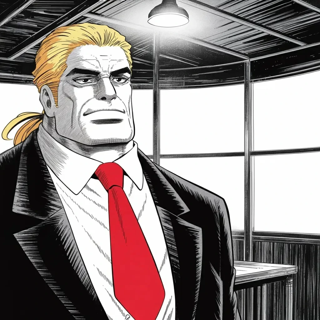 Manga panel 4 of 6, Week 551 “The Iwo Jima”: At twenty past four on Saturday morning, in five sentences: a large-scale strike, and a head of state captured and flown out.