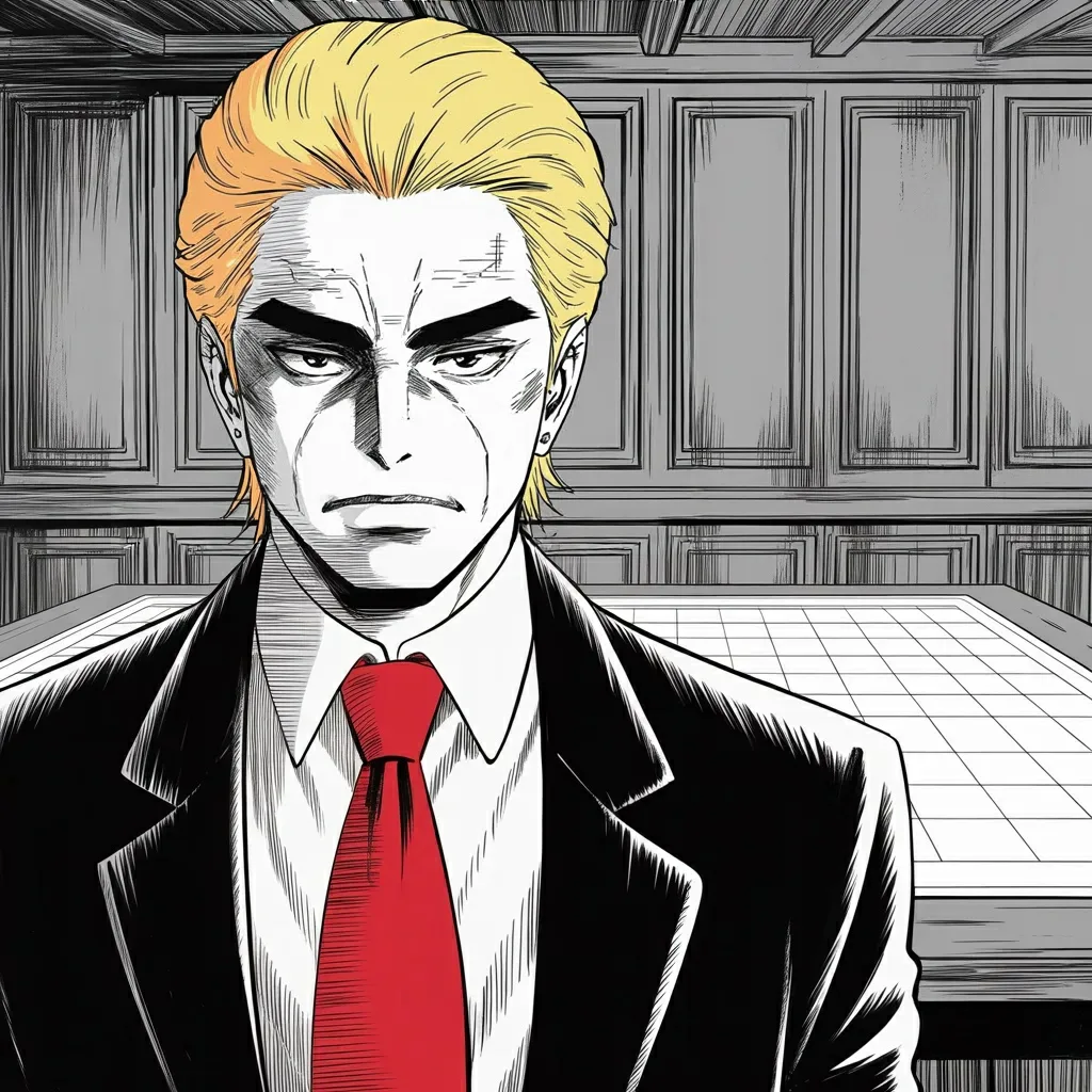 Manga panel 2 of 6, Week 554 “Davos”: Wednesday a framework over the far north is agreed with the head of the alliance, and February's tariffs are called off in the same breath.