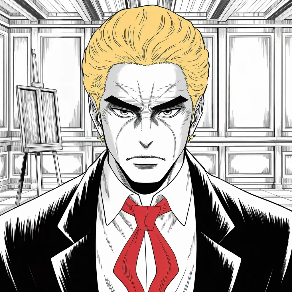 Manga panel 2 of 6, Week 562 “Paper Tiger”: That evening the objectives are listed like a contract nearly discharged, and the strait is declared somebody else's job.