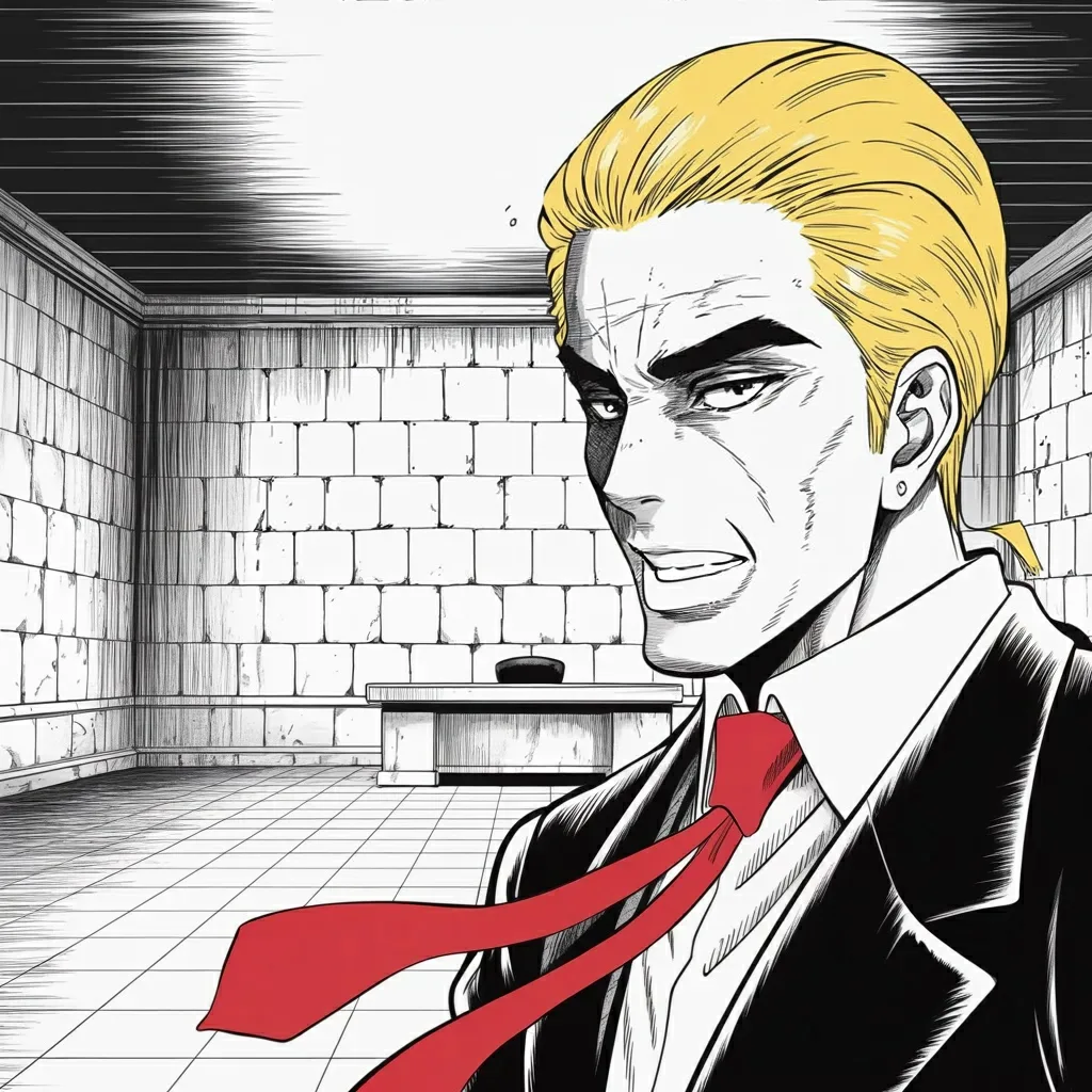 Manga panel 2 of 6, Week 565 “The Blockade”: Wednesday the alliance gets its answer, in capitals, with a reminder about a big and poorly run piece of ice.