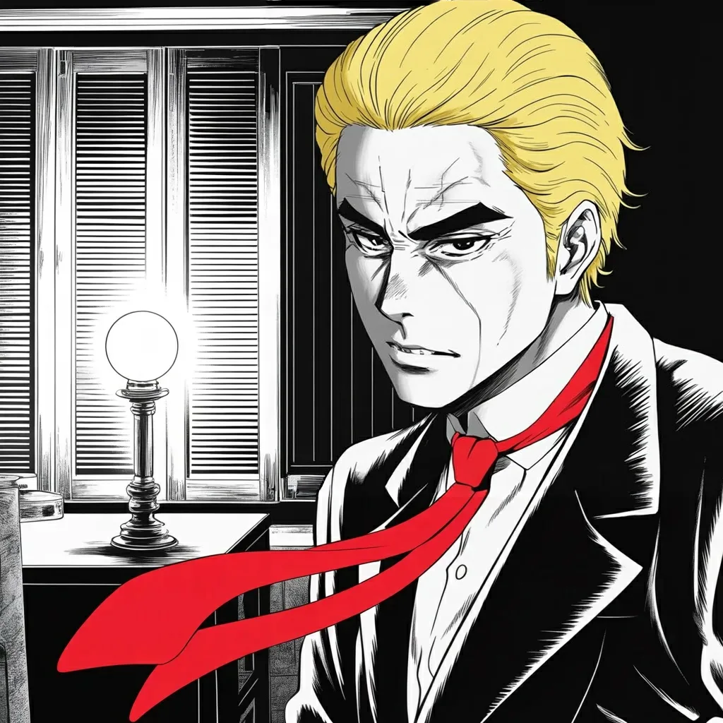 Manga panel 4 of 6, Week 568 “State of Collapse”: Saturday a plan arrives and he cannot imagine accepting it: the price, he writes, has not yet been paid.