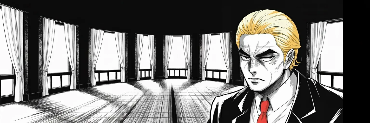 Manga panel 6 of 6, Week 571 “The Gulf Calls”: Monday night the negotiation is reduced to one line: a great deal for all, or no deal at all, and back to the shooting.