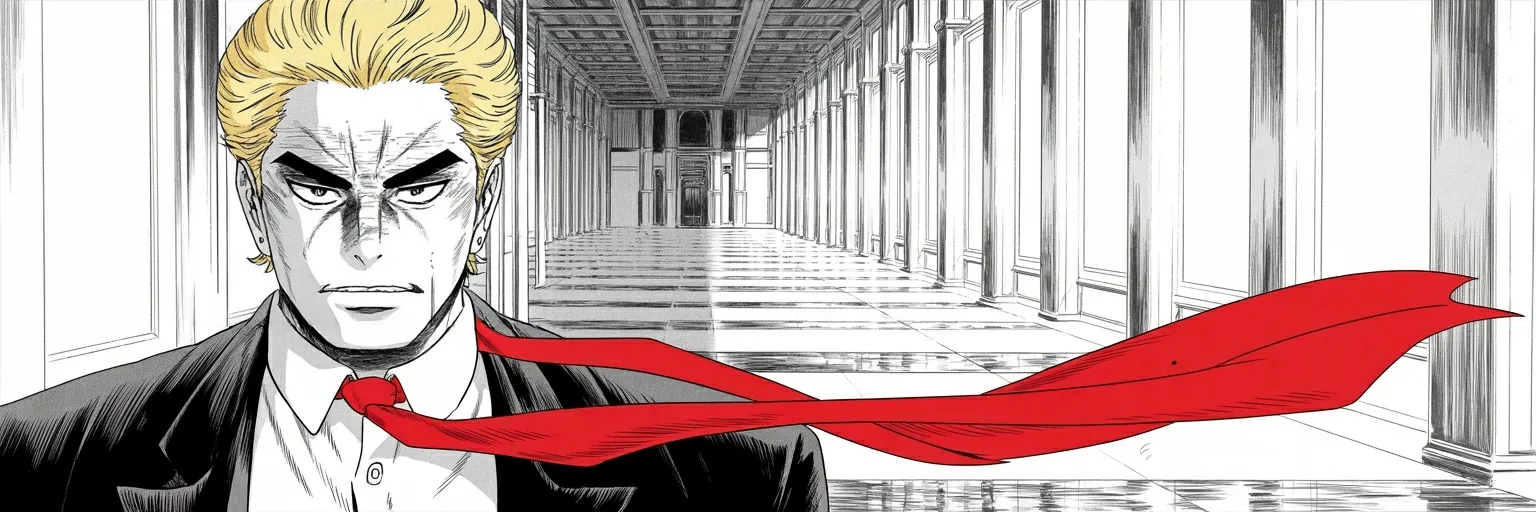 Manga panel 6 of 6, Week 576 “No Longer Exist”: And on Monday the Court gives him what no president has held in ninety years: the power to remove the officers of his own government at will.