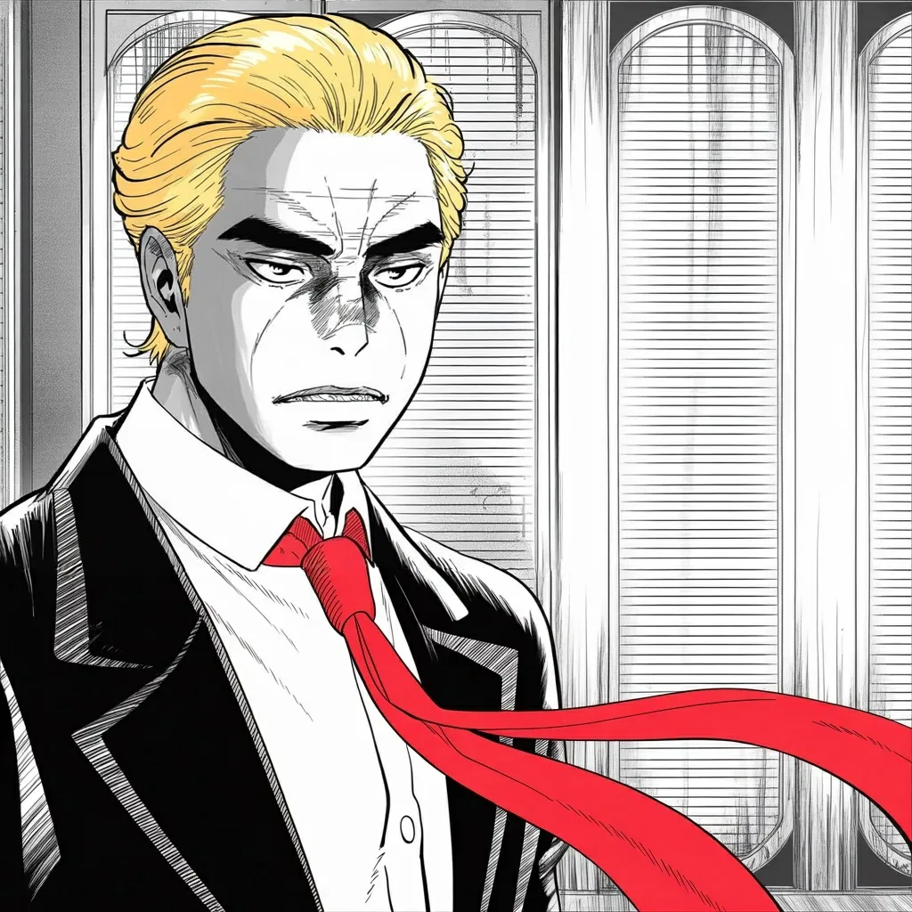 Manga panel 3 of 6, Week 577 “Two Hundred And Fifty”: The same morning the Court rules his way on women's sports, and that one is announced in capitals with a single word after it.