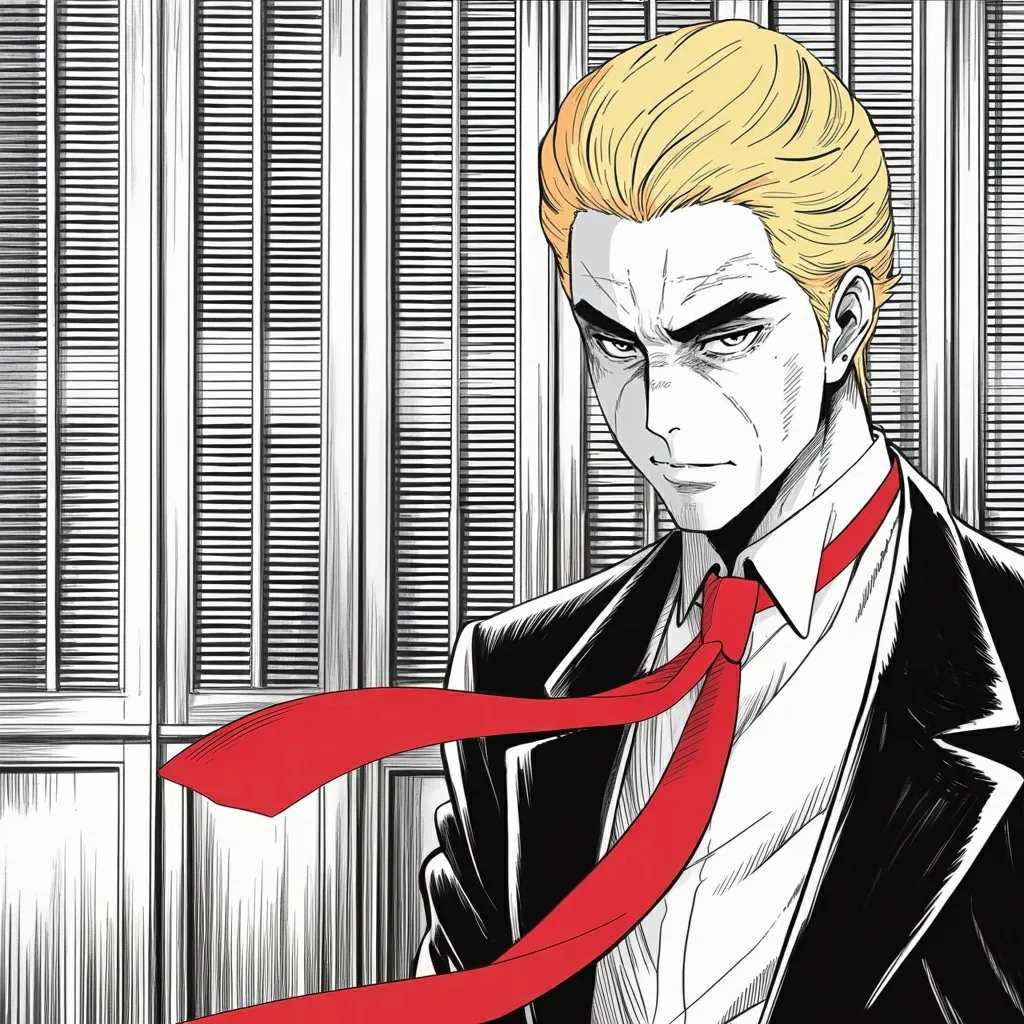 Manga panel 2 of 6, Week 579 “The Address”: Wednesday a citizen held since the last administration is allowed to leave, and the gesture is accepted in one flat sentence.