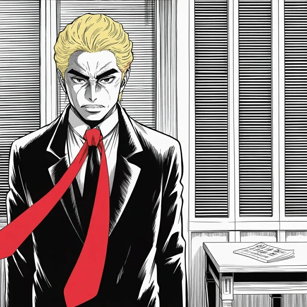Manga panel 3 of 6, Week 579 “The Address”: Friday the water is let out of the pool so the slash can be repaired, and he reports it the way a man reports a wound.