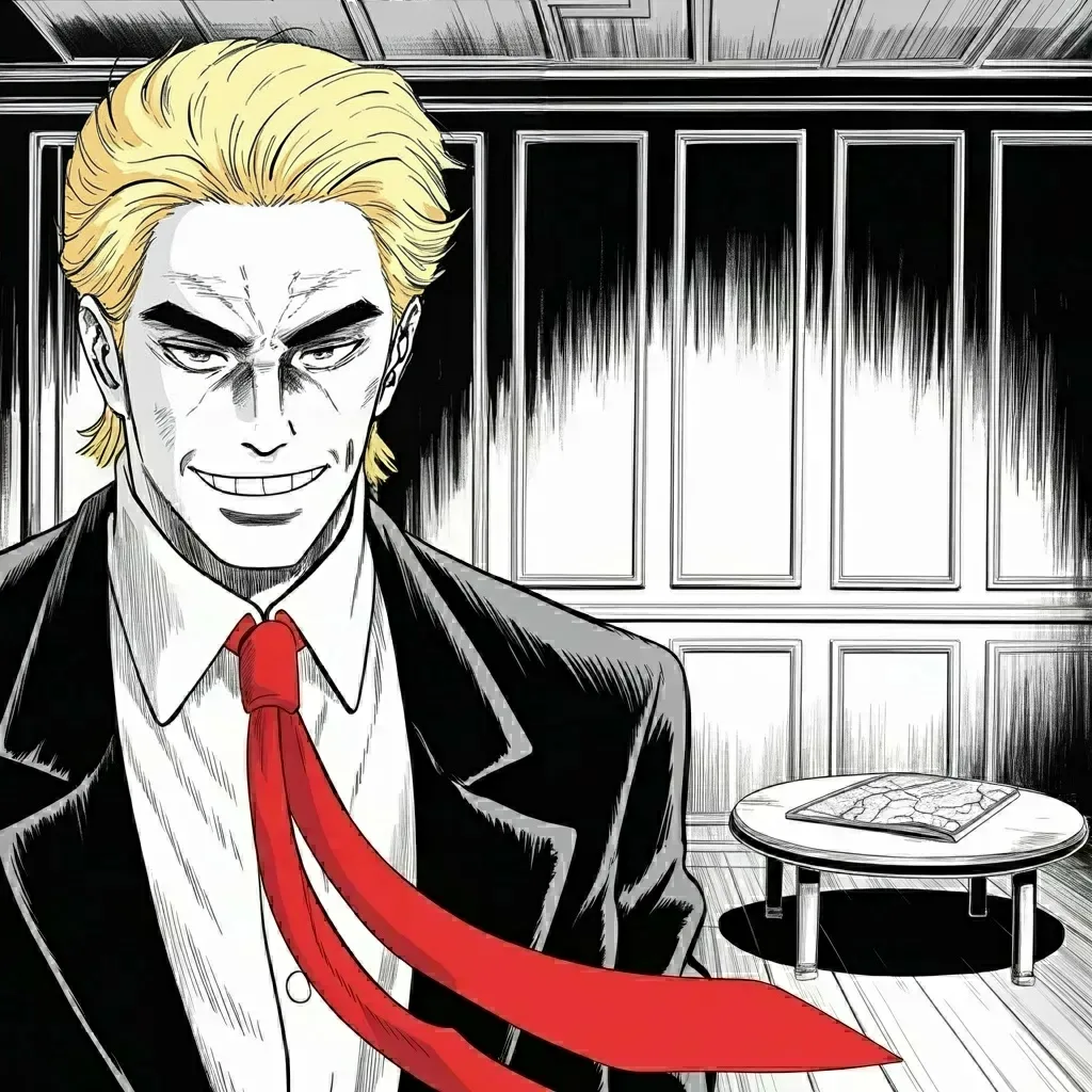 Manga panel 2 of 6, Week 584 “Awoken from the Grave”: Tuesday night, after the primaries, a deal with the northern neighbour: the tariffs are paused and a pipeline long dead may be awoken from the grave.