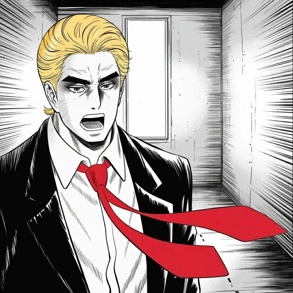 Manga panel 4 of 6, Week 584 “Awoken from the Grave”: Friday the Supreme Court lets the work at the East Wing continue, and the temporary tenant thanks the Court for his ballroom on the hallowed grounds.