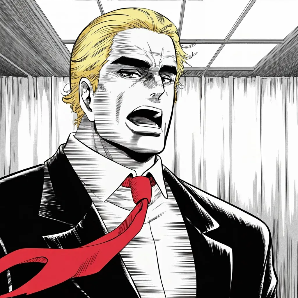 Manga panel 4 of 6, Week 585 “Blown to Smithereens”: Friday night the neighbour to the south signs the biggest oil deal in world history, and the country's oil reserves are more than doubled at no cost.