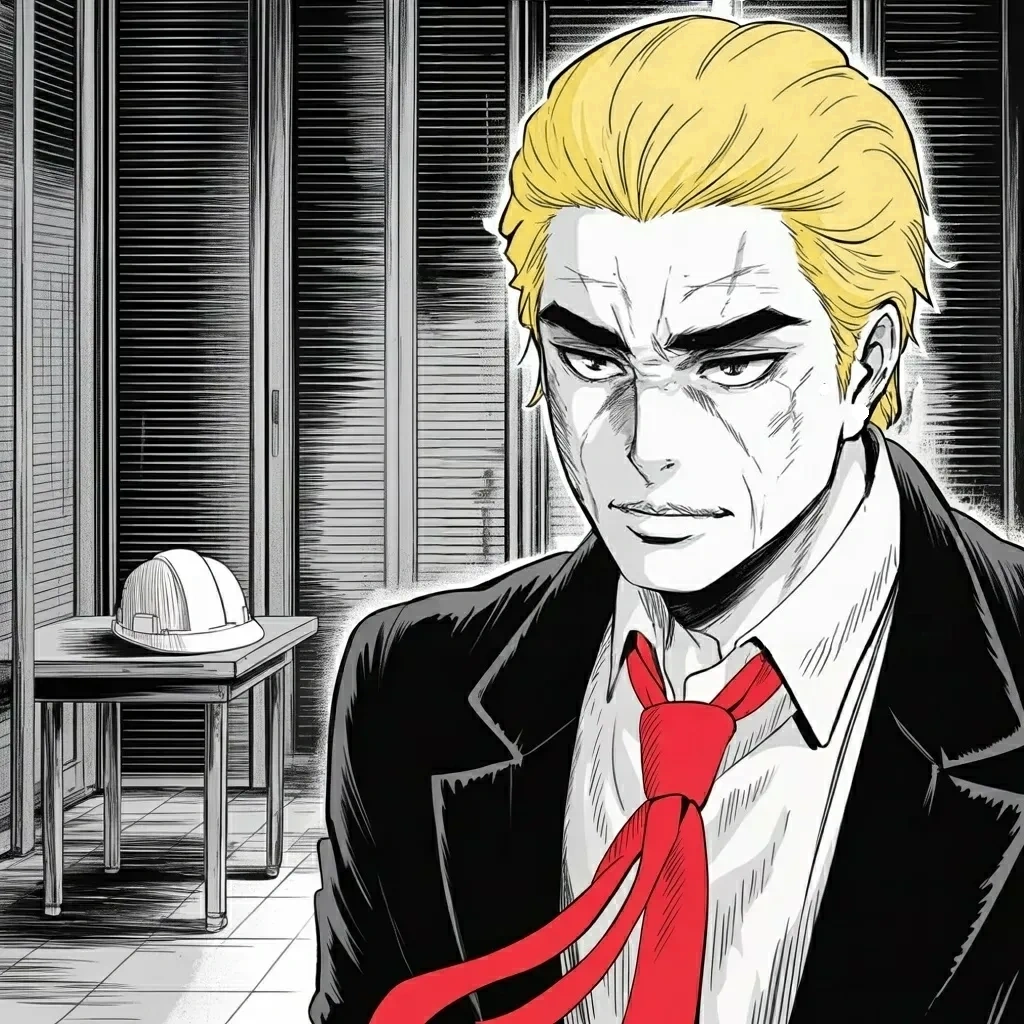 Manga panel 2 of 6, Week 587 “Sold Out”: Tuesday night, three days before the anniversary, a magazine says nobody saw him at the fallen towers. He was there, he answers, shortly thereafter, on a very sad trip.