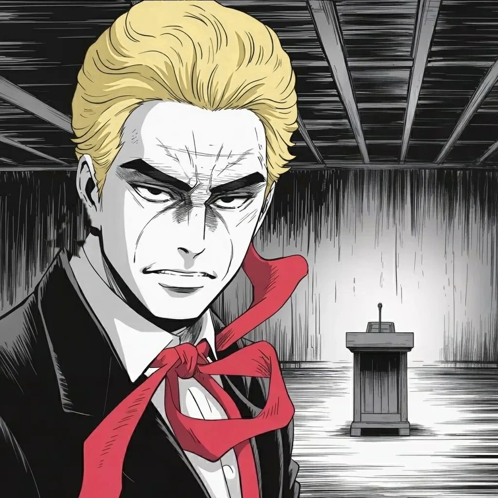 Manga panel 2 of 6, Week 591 “Eight Wars”: Late Wednesday night a Senate candidate in Texas is declared missing in action: no one has seen him for an extended period, and he should report to a debate stage at once.