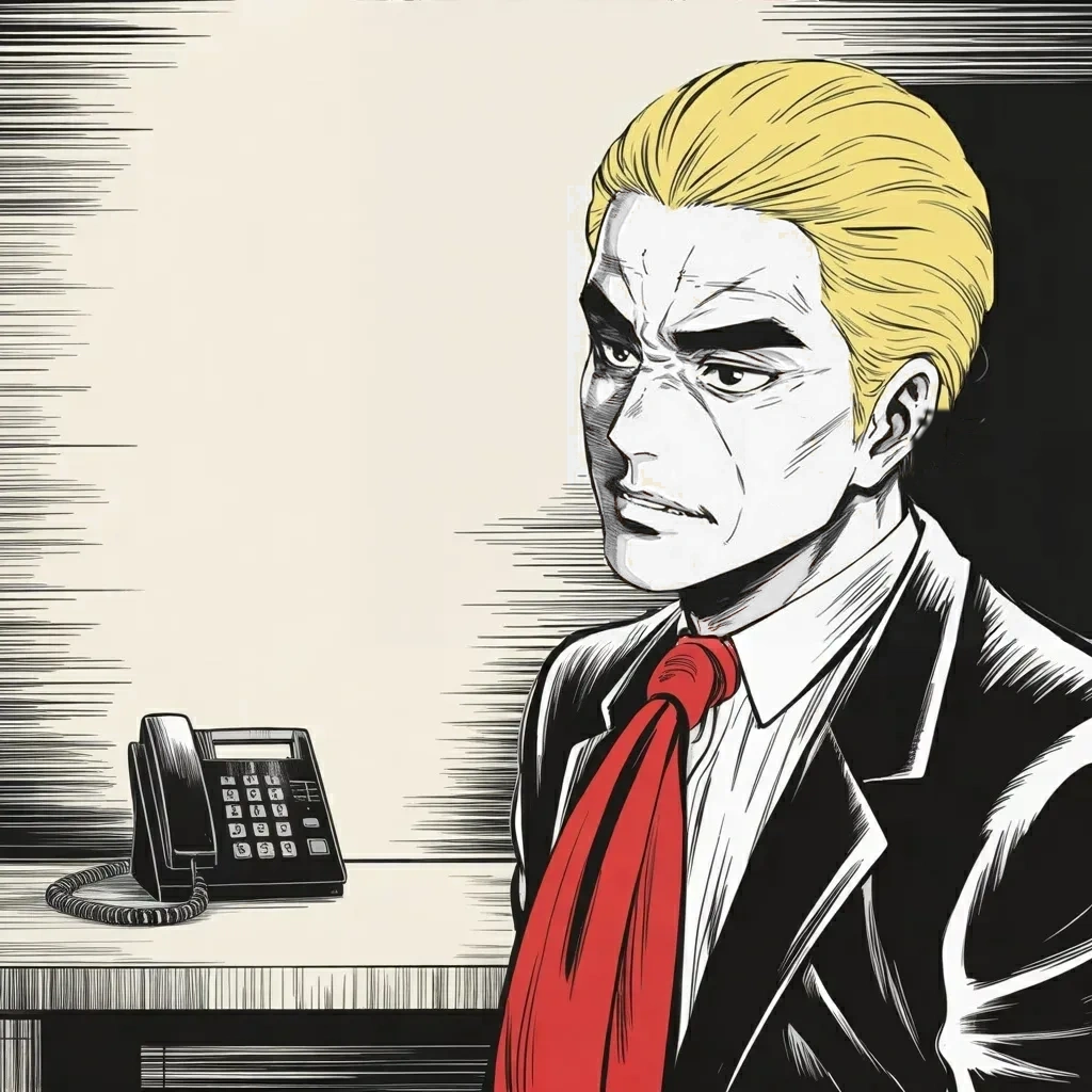 Manga panel 5 of 6, Week 591 “Eight Wars”: Sunday morning, effective immediately, an energy ceasefire in the war between Russia and Ukraine. Both parties have agreed, and he tells them not to break it.